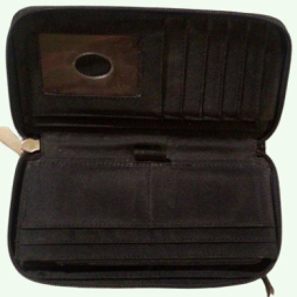 Liz & Co. Women's Snap Clutch Wallet        Black        7.5 in. X 4 in. - Picture 4 of 5